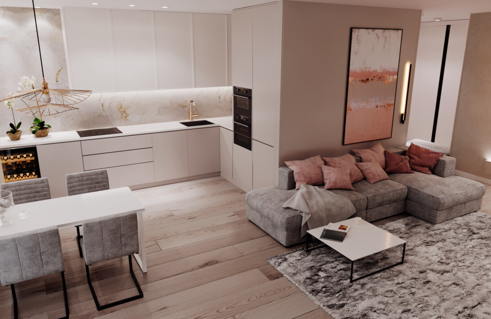 Квартира в мягких оттенках минимализма