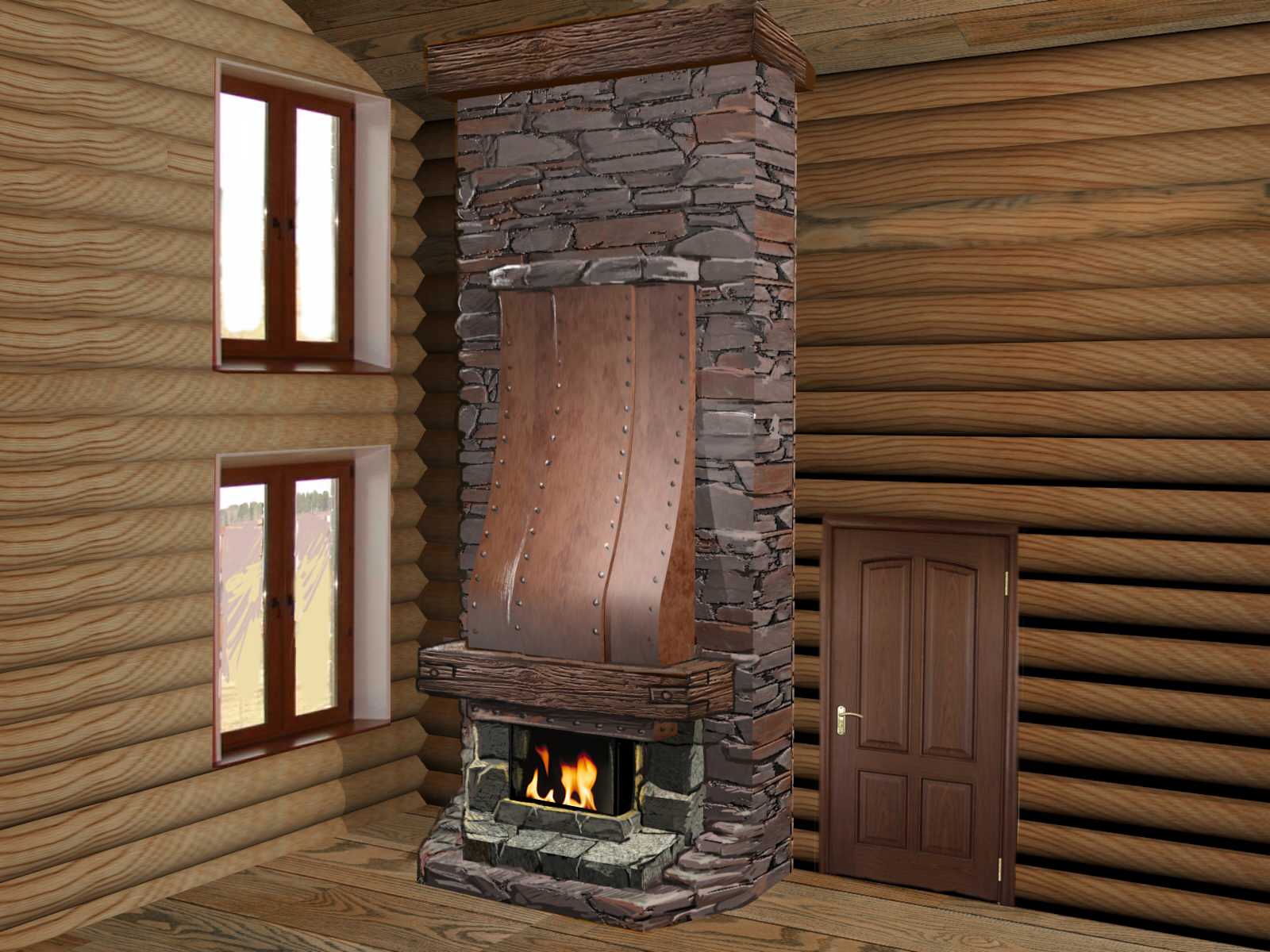 Обложка проекта: Камин "Парус"