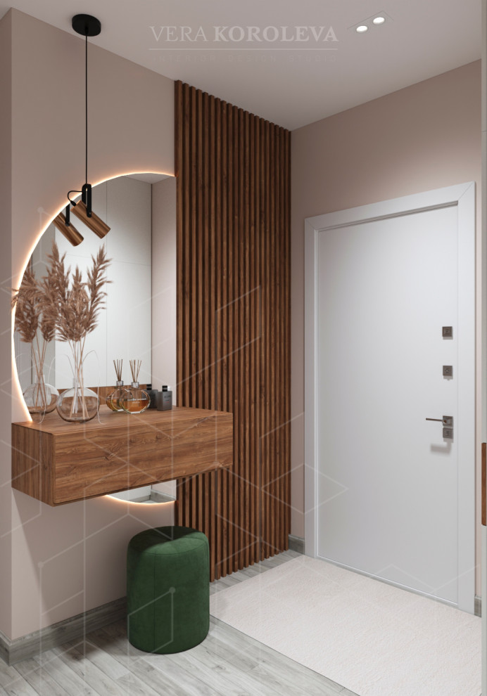 Дизайн-проект двухкомнатной квартиры для семьи с детьми в ЖК "Модум"