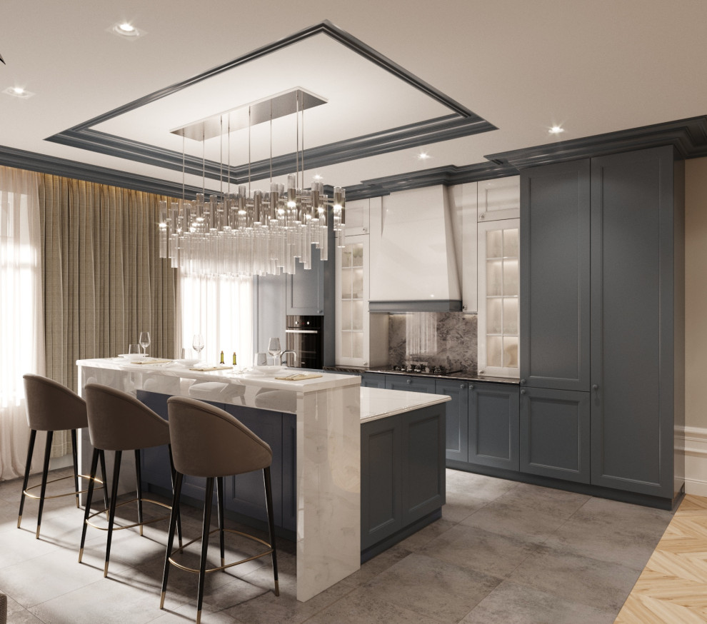 Роскошь и функциональность – секрет современной кухни-гостиной