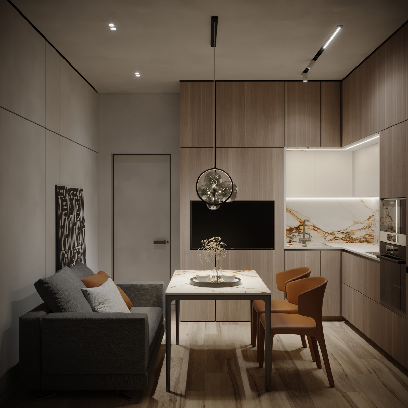 Дизайн проект квартиры в ЖК "Огни"