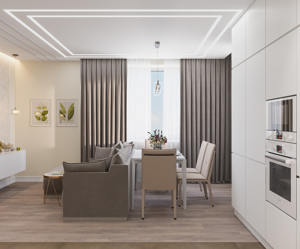 гостиная совмещенная с кухней