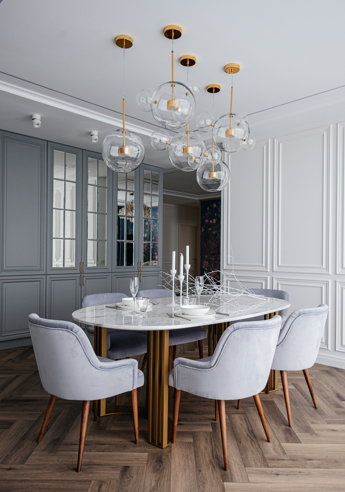 Кухня-гостиная в классическом стиле