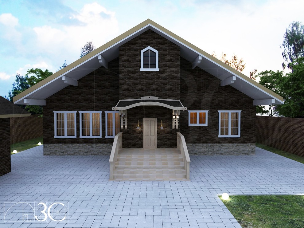 Одноэтажный загородный дом