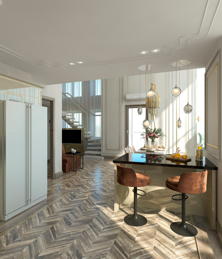 Двухуровневая квартира "Золотые блики" г.Москва