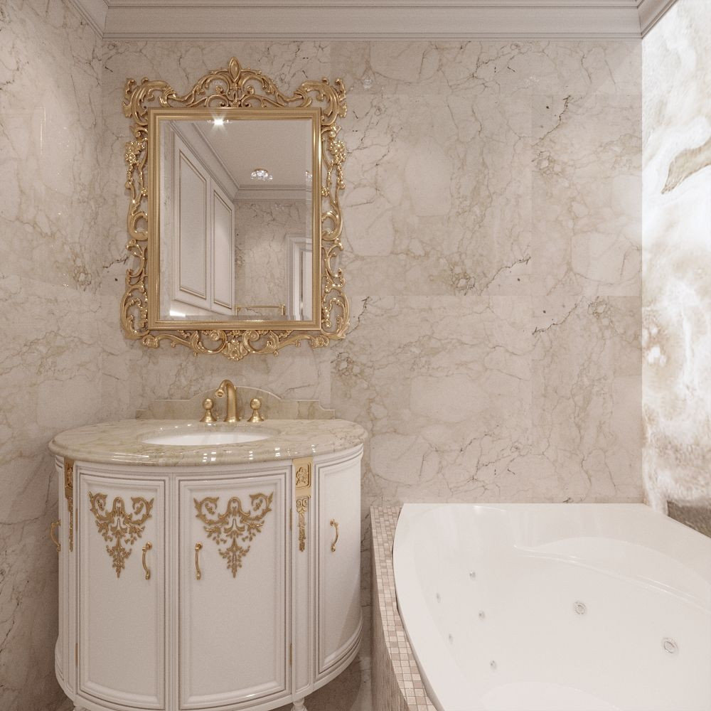 Дизайн ванной 4-комнатной квартиры в Москве