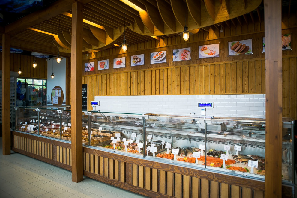 Визуализация магазина форелевого хозяйства на севере Карелии