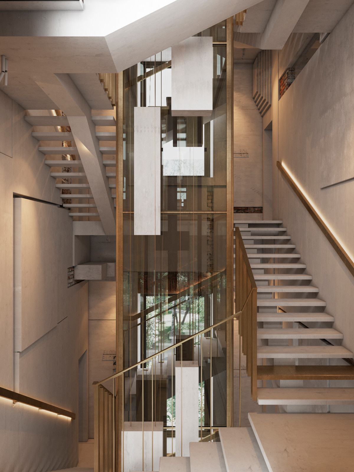 Лестница в апарт-отеле