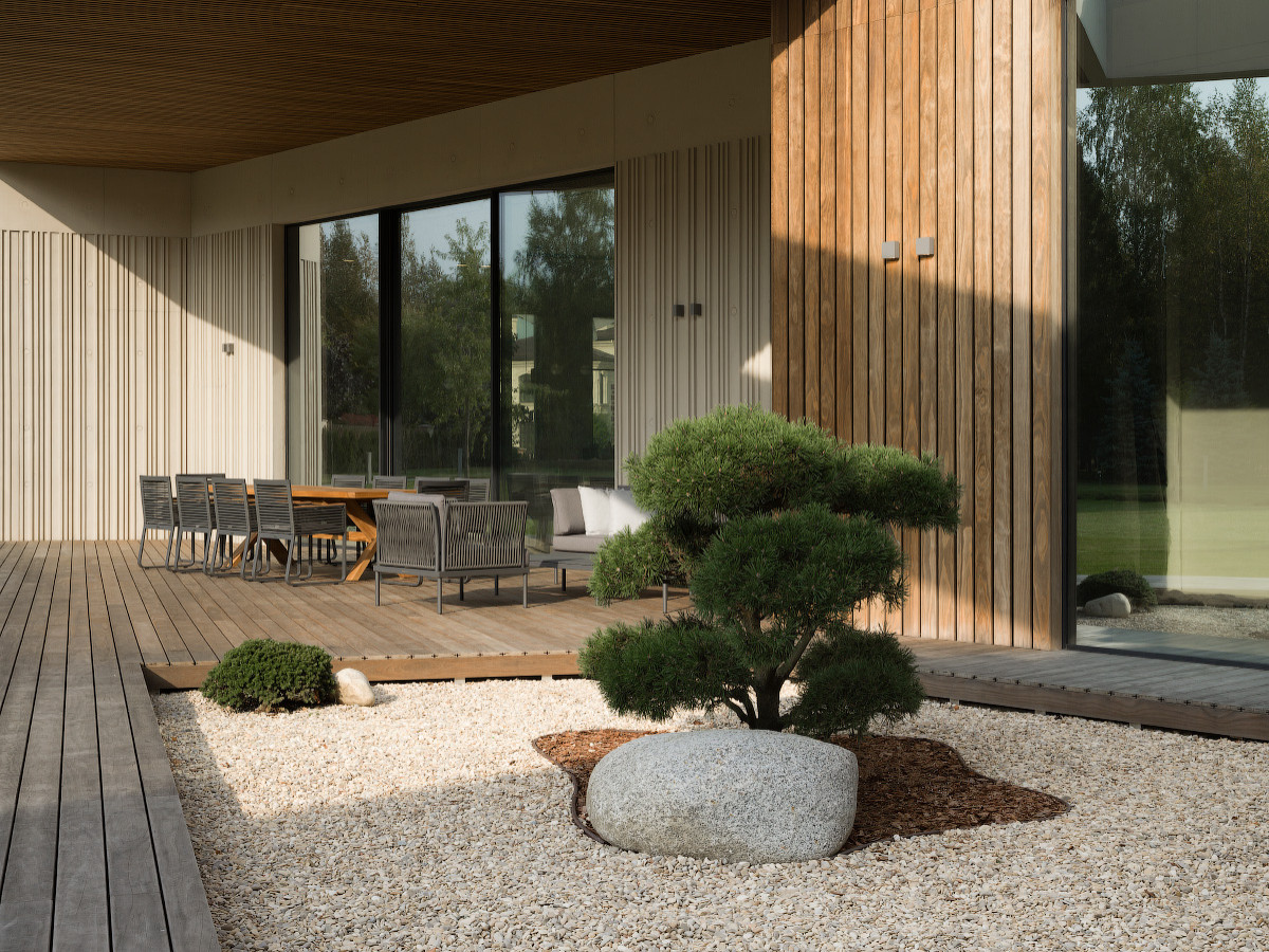 Дом из архитектурного бетона в поселке “Миллениум Парк”