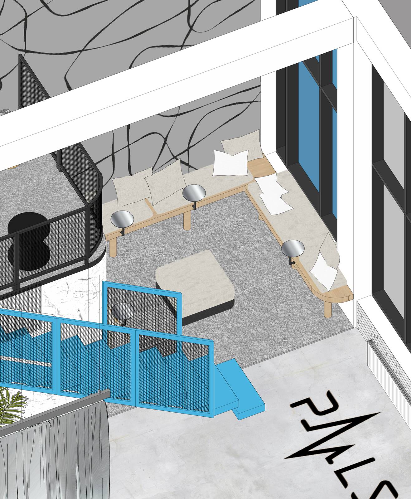 Концепт для студии растяжки Pulse. Омск. 2023