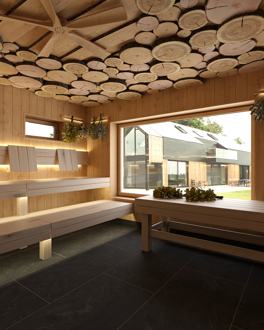 Дизайн-проект сауны с панорамным окном