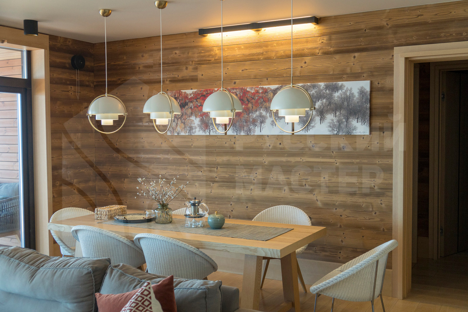 Одноэтажный дом в современном стиле с уютной сауной