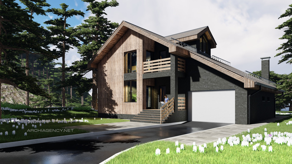 Обложка проекта: Коттедж в стиле "Шале"