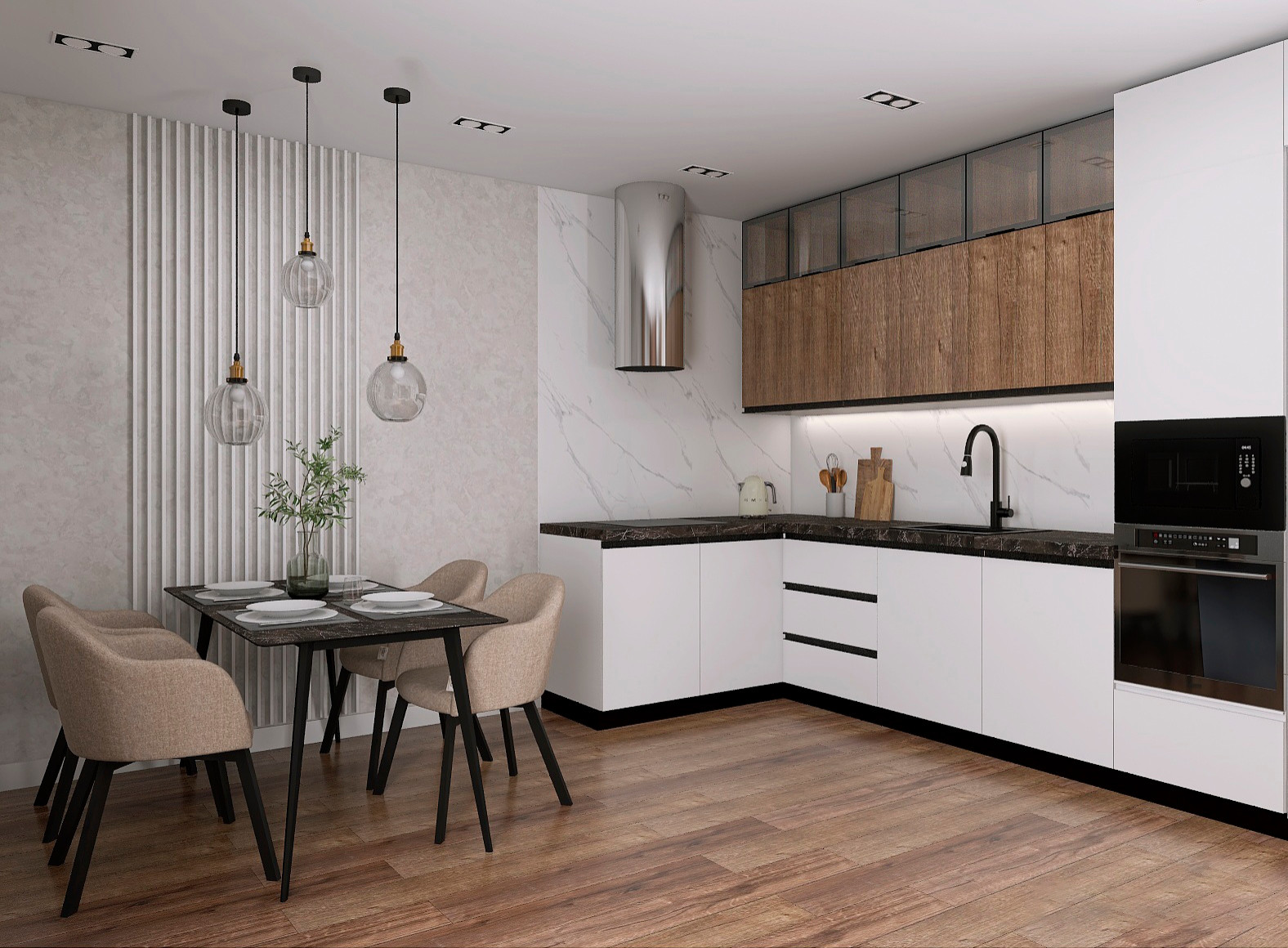 Кухня-гостиная 21 м2 в ЖК «Европейский»