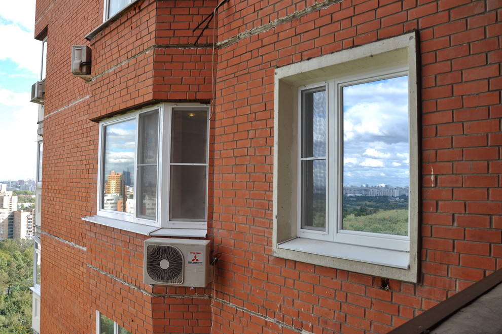 Остекление квартиры на Молодогвардейской (дерево-алюминиевые окна)