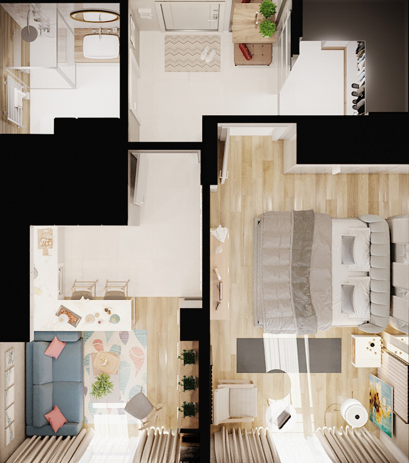 Вид квартиры сверху