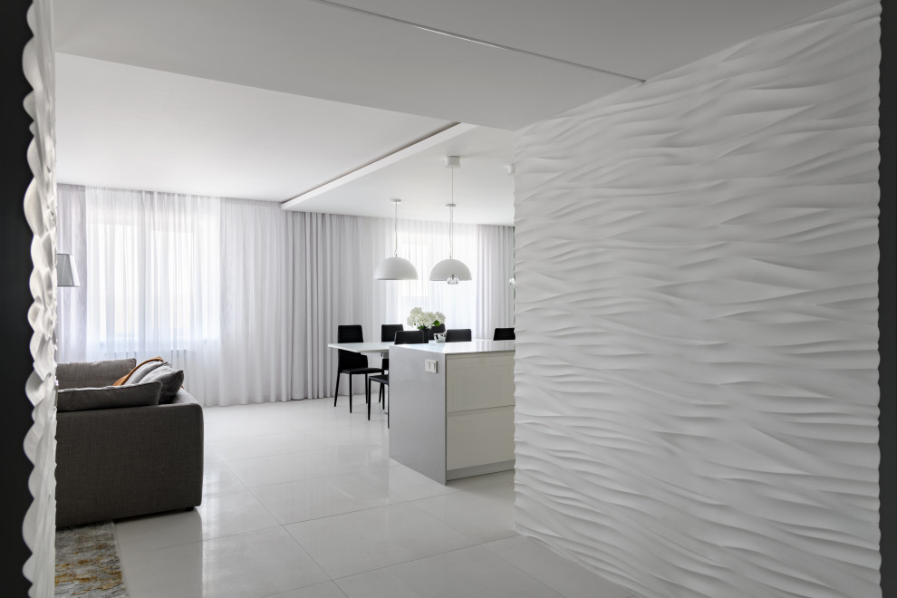 Стильная черно-белая квартира в Новосибирске