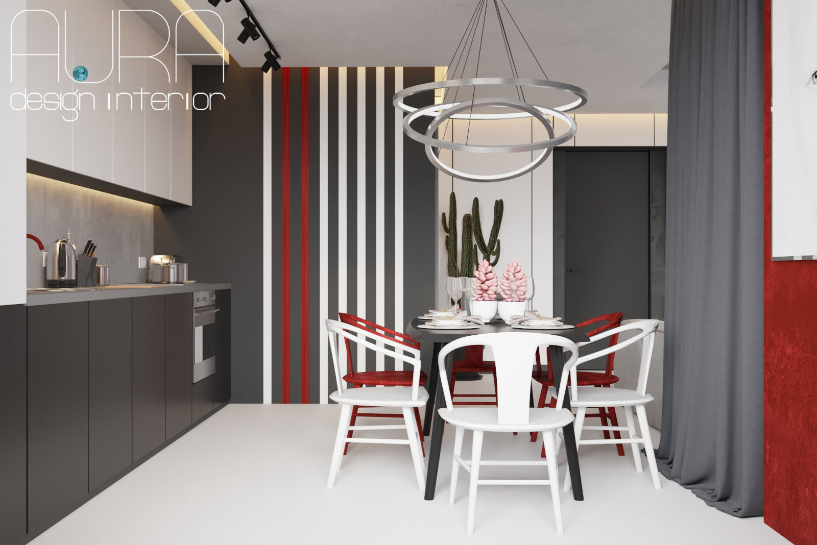 Дизайн гостиной и кухни