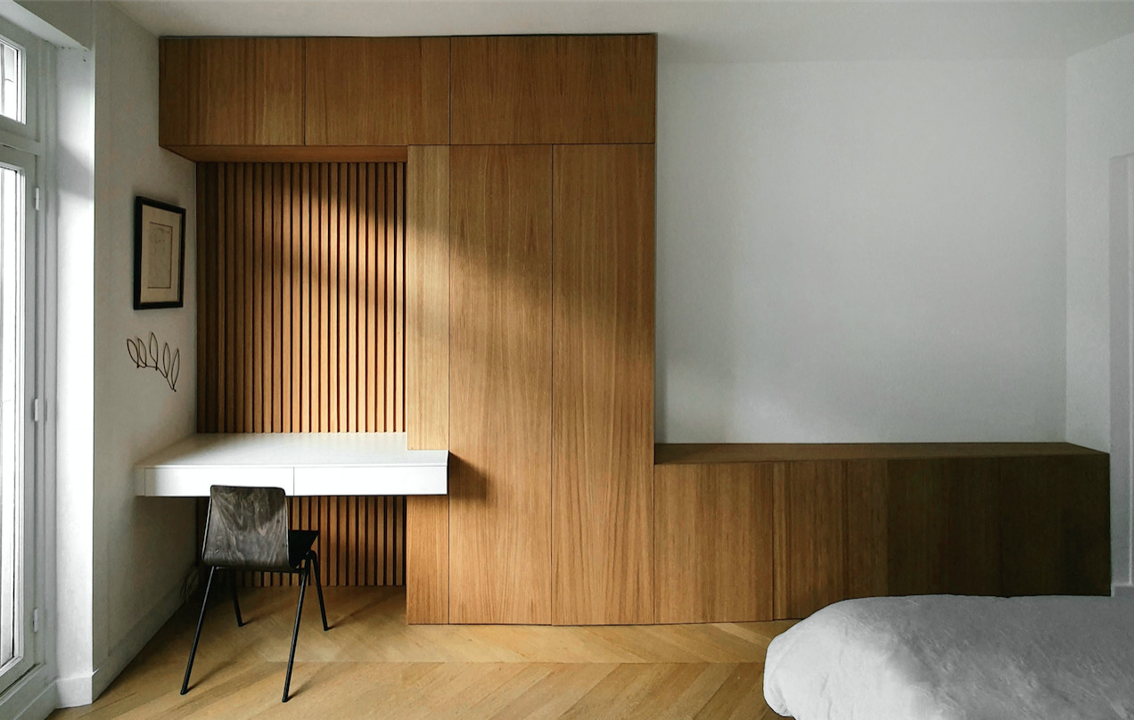 Фотоохота: Эффект плиссированного дерева в интерьерах