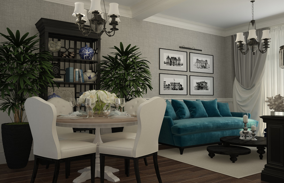 Обложка проекта: 1-комнатная квартира стиль Неоклассика.