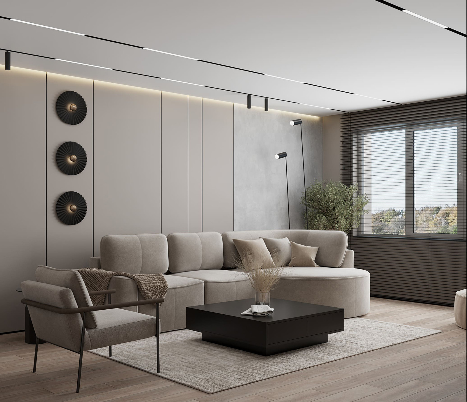 Дизайн-проект пентхауса для молодой пары