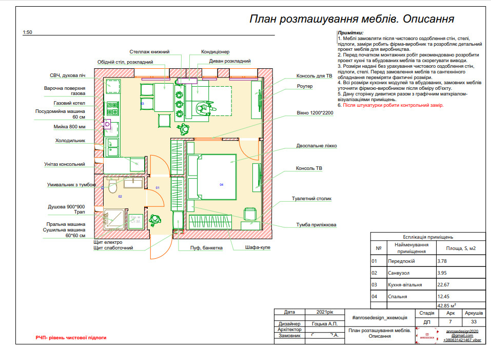 Wohnung mit Gas 43 m2 (Apartmens with gas 43 sq m)