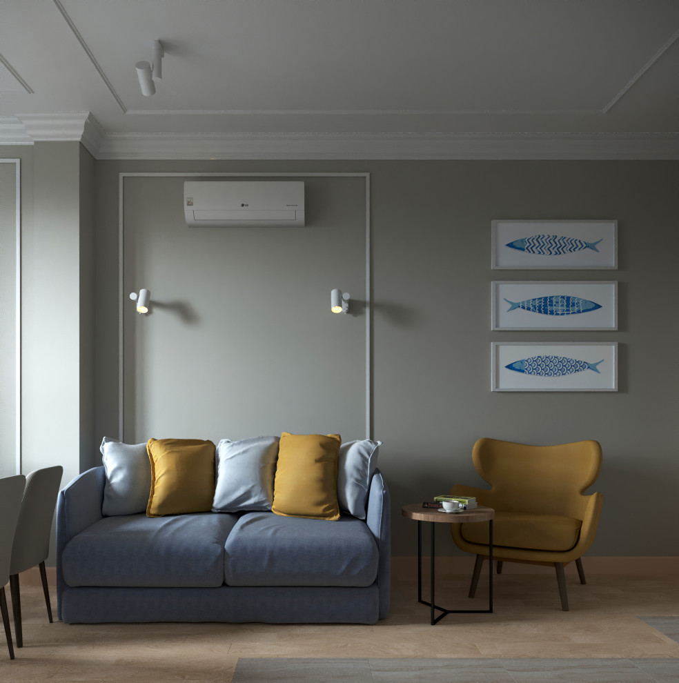 4-к квартира в Москве в пастельных тонах современной классики