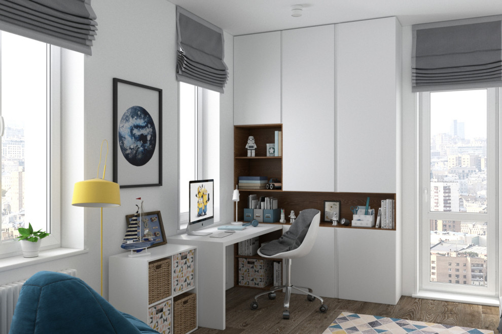 Монохромный с деревом