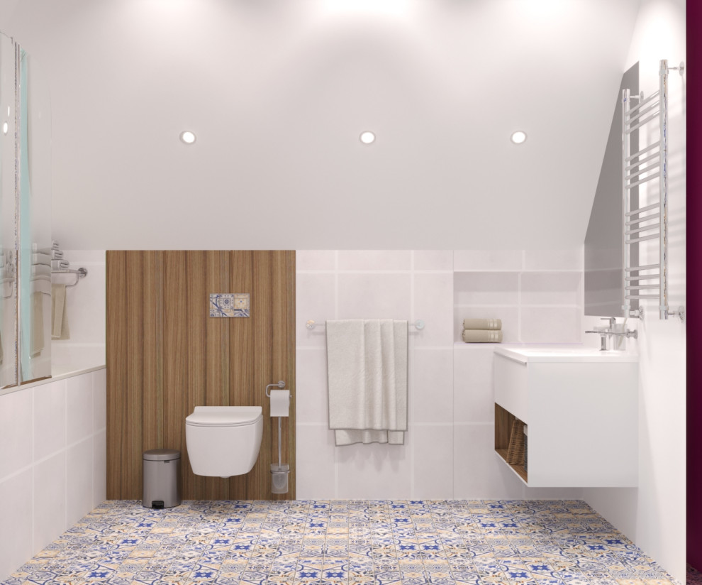 Ванная комната в мансарде