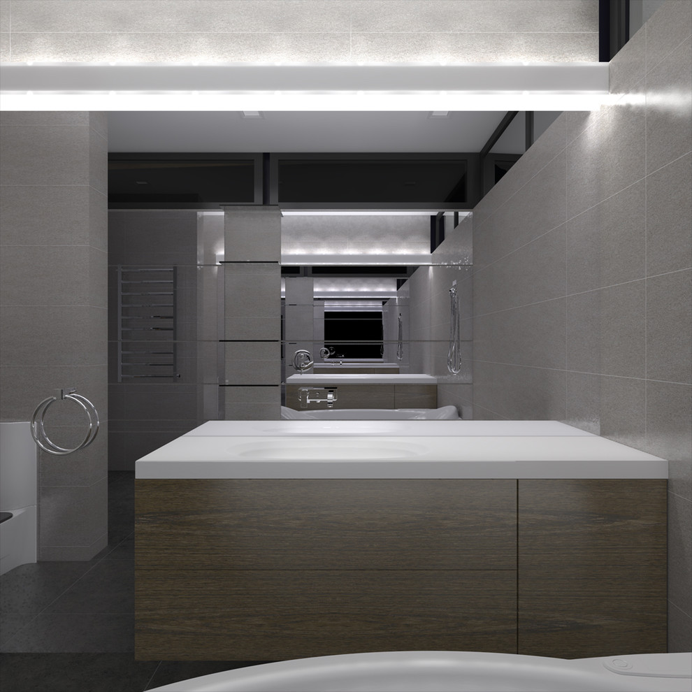 Дом из четырех 40-ft HC морских контейнеров. Интерьер