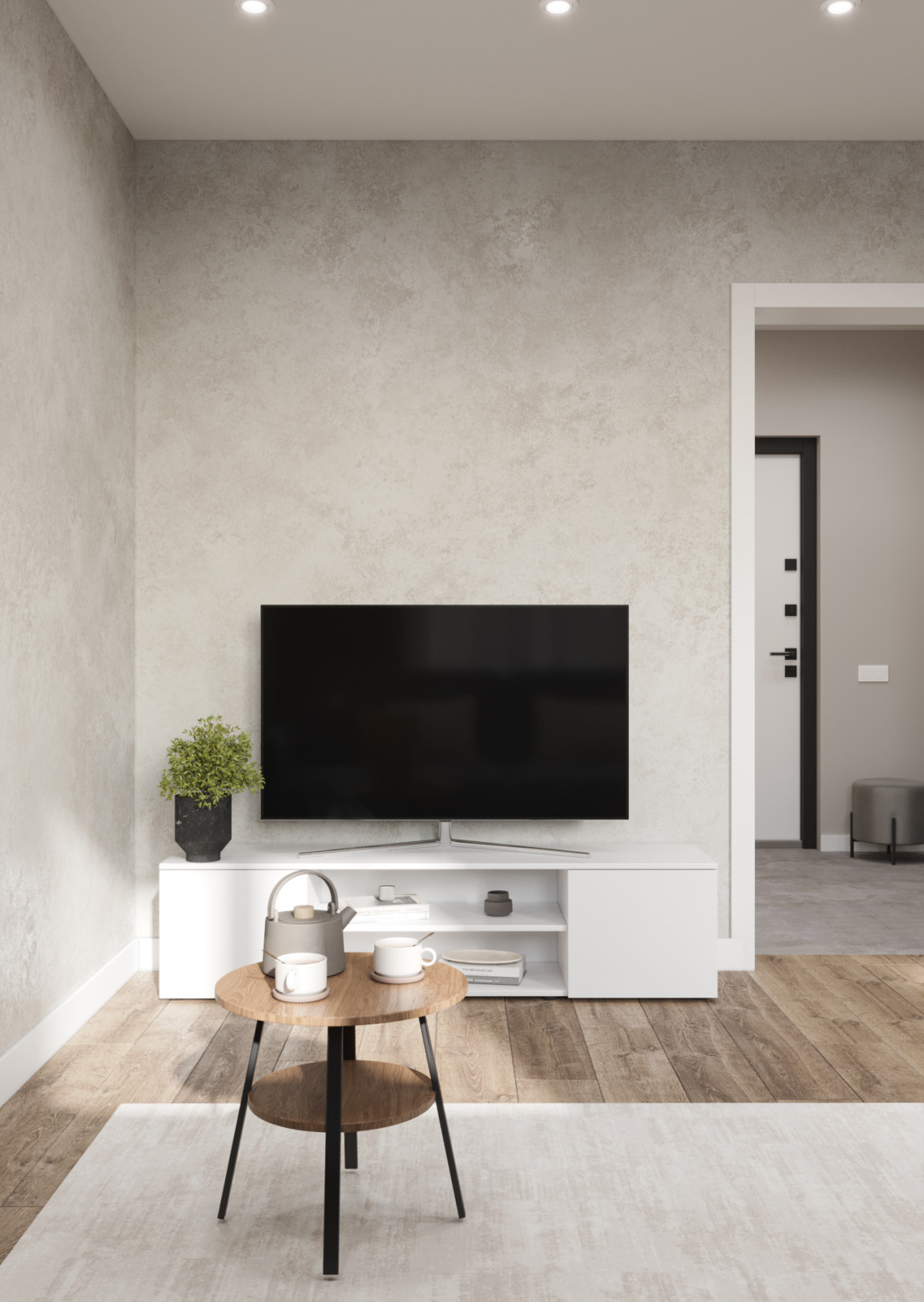 Design project of a one bedroom apartment