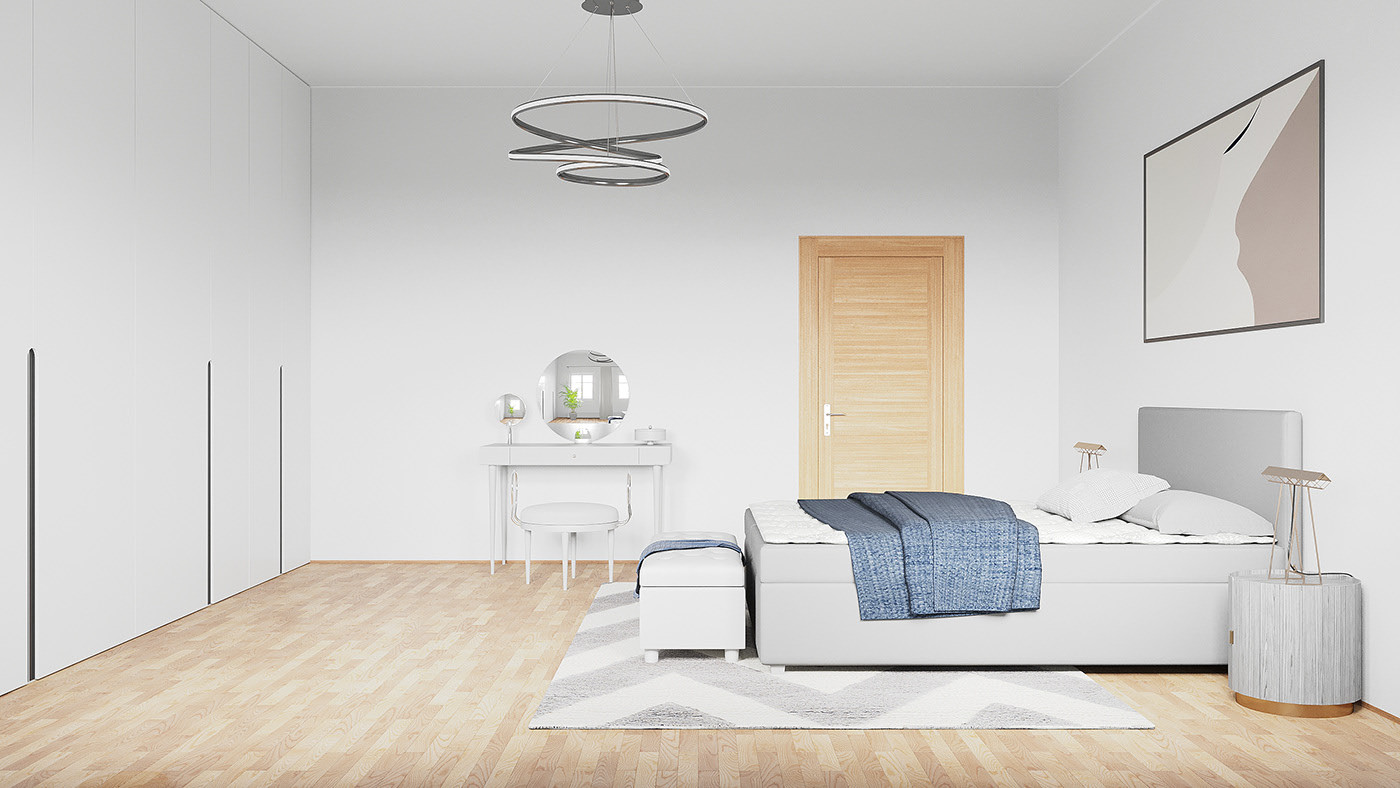 Schlafzimmer aus einem anderen Blickwinkel