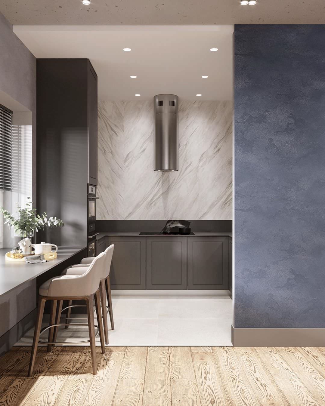 Дизайн-проект кухни в современном стиле в ЖК ‘Небесный’ для замечательной семьи