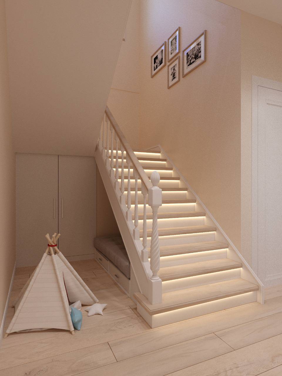 Дизайн проект дома 120кв.м в современном стиле с элементами эко-стиля