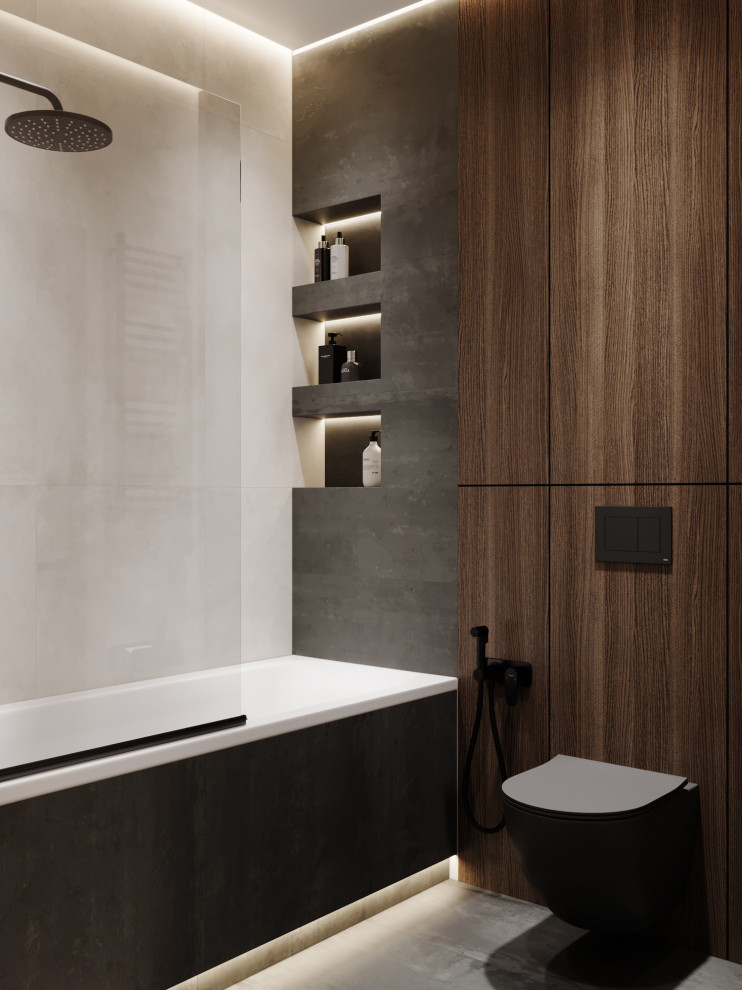 Брутальный современный интерьер, ЖК Румянцево Парк