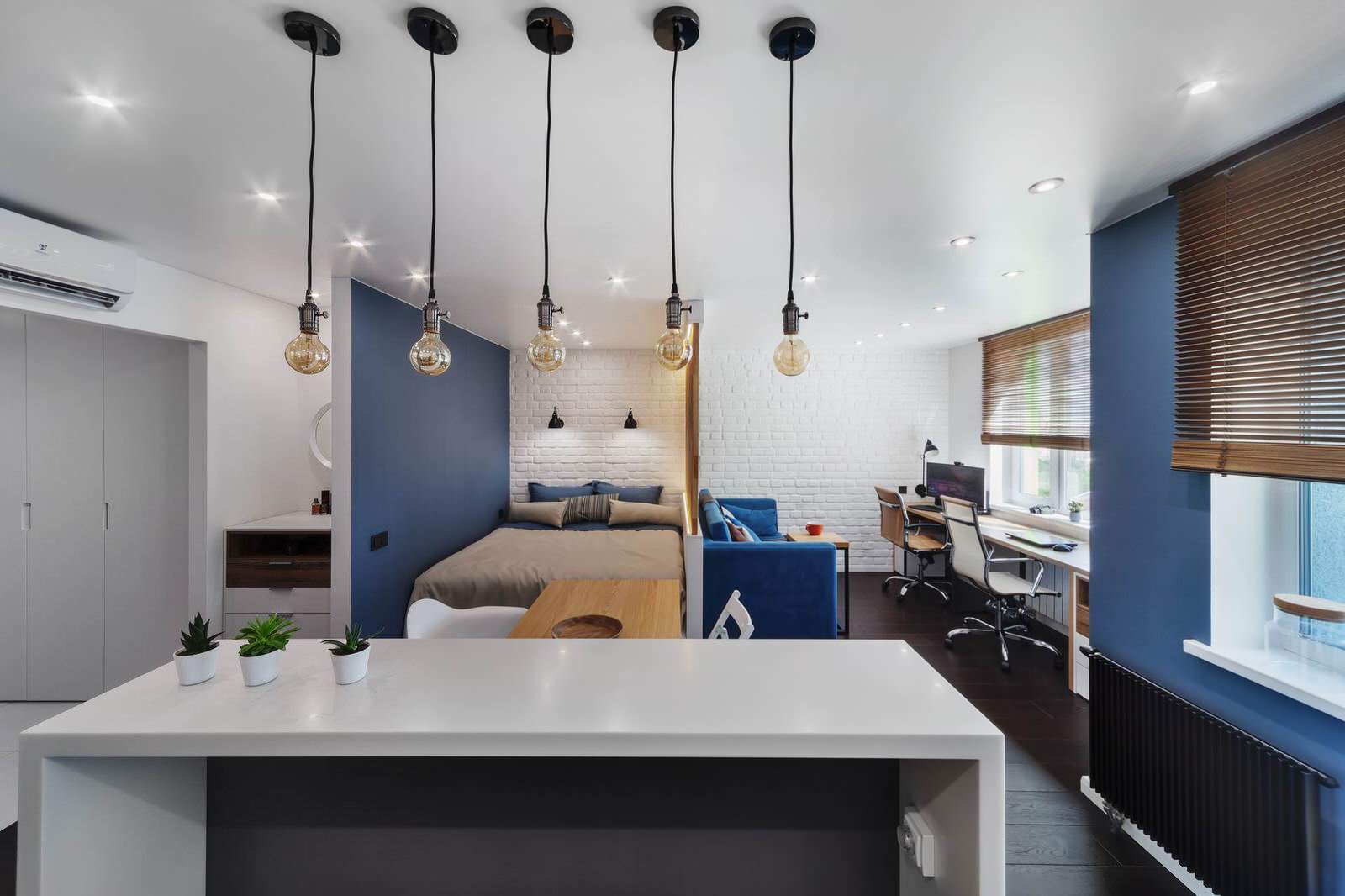 ЖК Малевич. Ремонт квартиры-студии в современном стиле в Екатеринбурге.