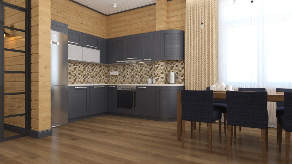 Проект интерьера деревянного дома в Новосибирске