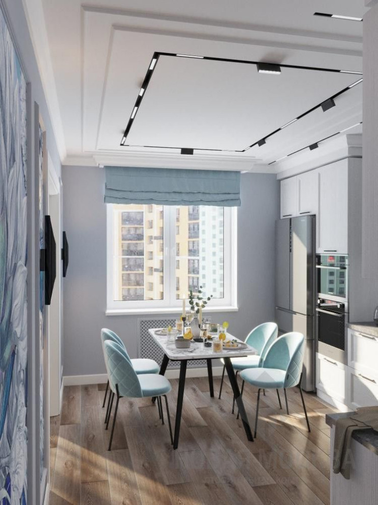 Дизайн-проект трехкомнатной квартиры площадью 87 кв.м в ЖК «Лучи»