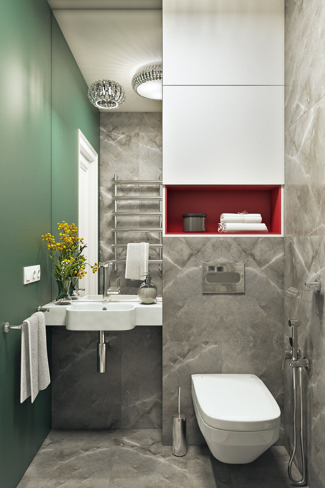 Интерьер квартиры в ЖК Wellton Park (95,7 кв.м.) "Палитра"