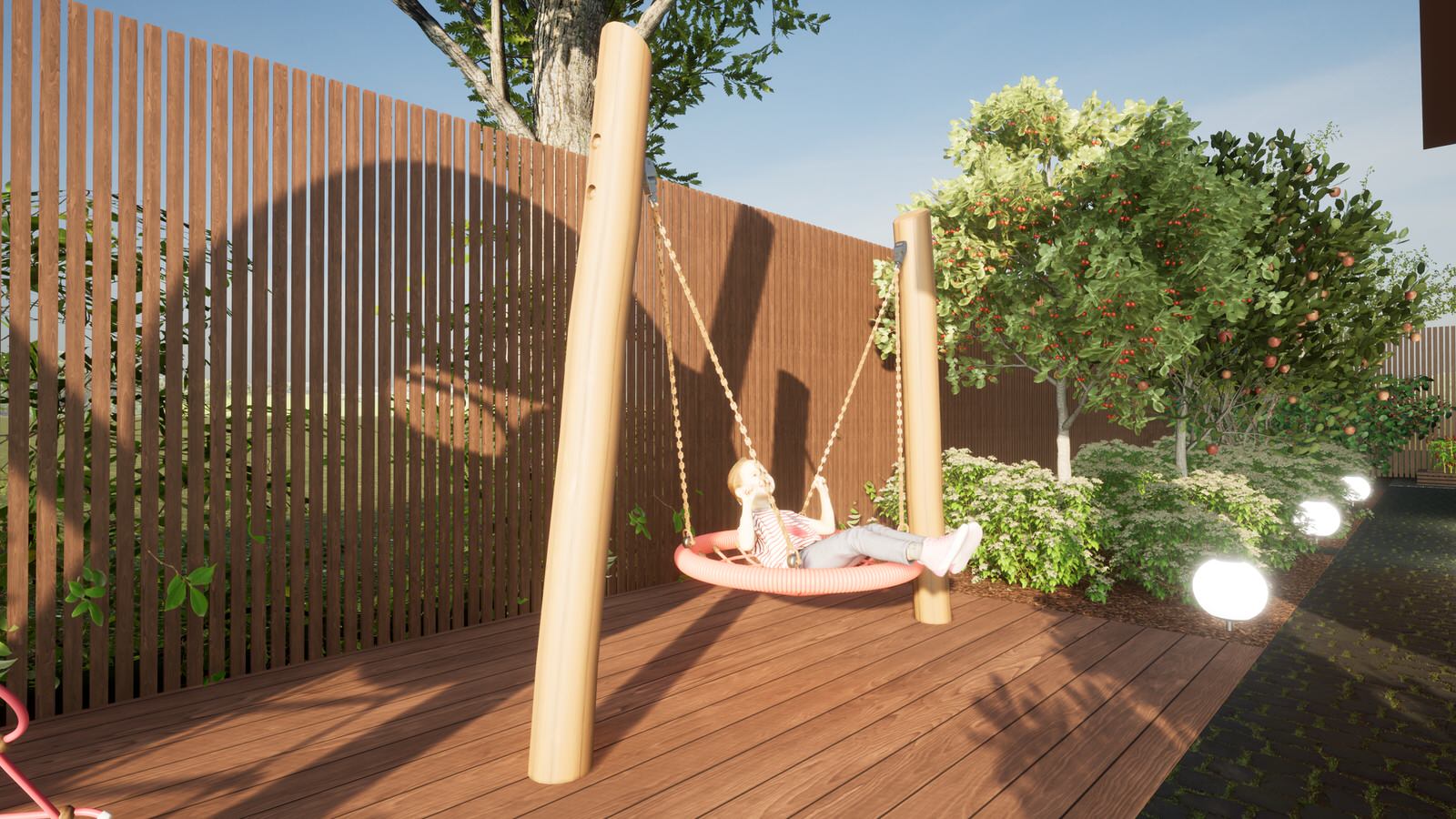 Коттедж ЖСК Горелый Хутор, Ландшафтный дизайн участка 6 соток