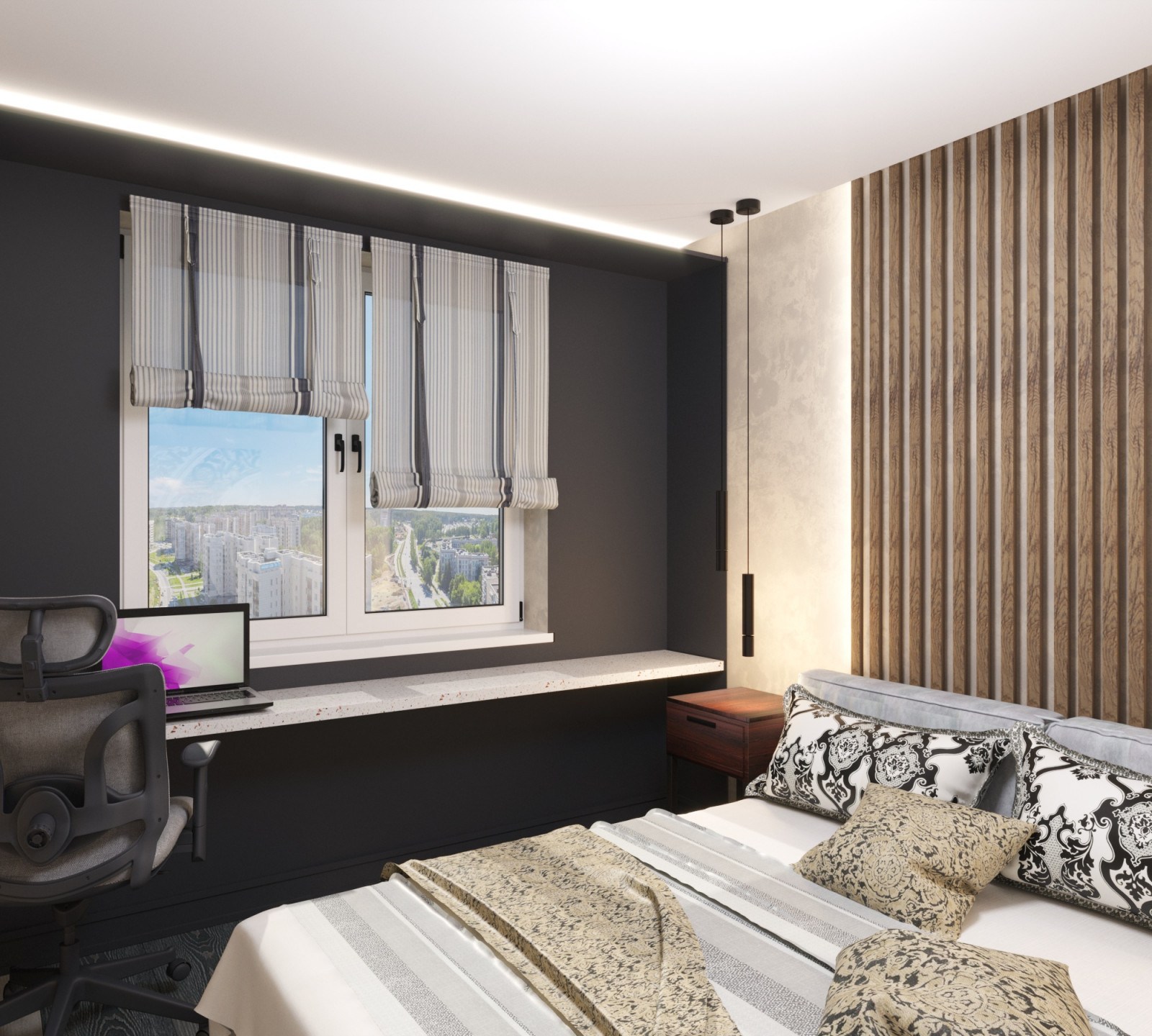 Black and white apartment