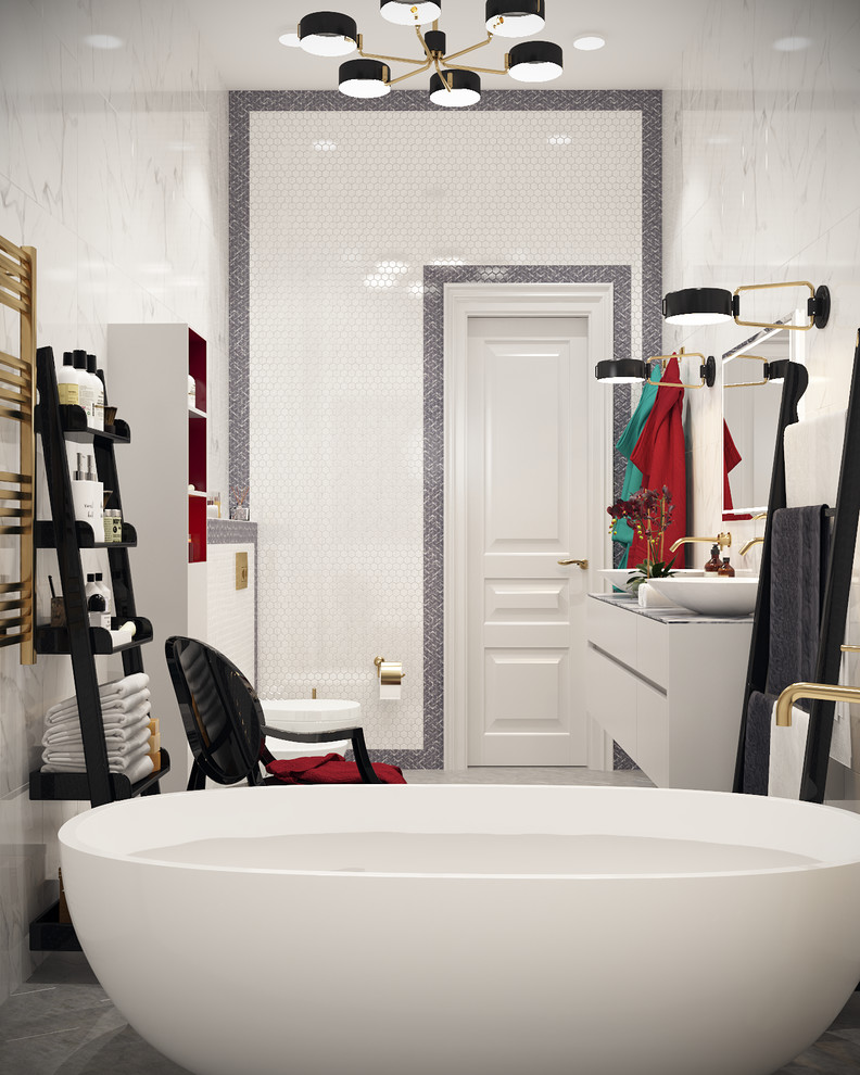 ЖК «Донской Олимп». Дизайн ванной в парижском стиле