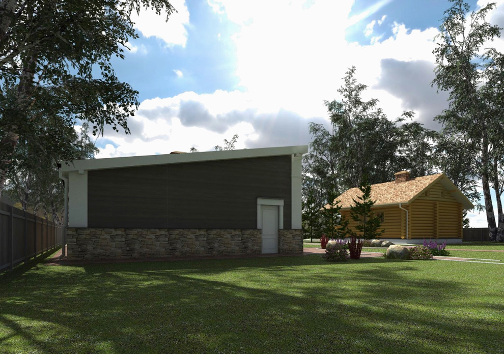 Проект гаража загородного дома.