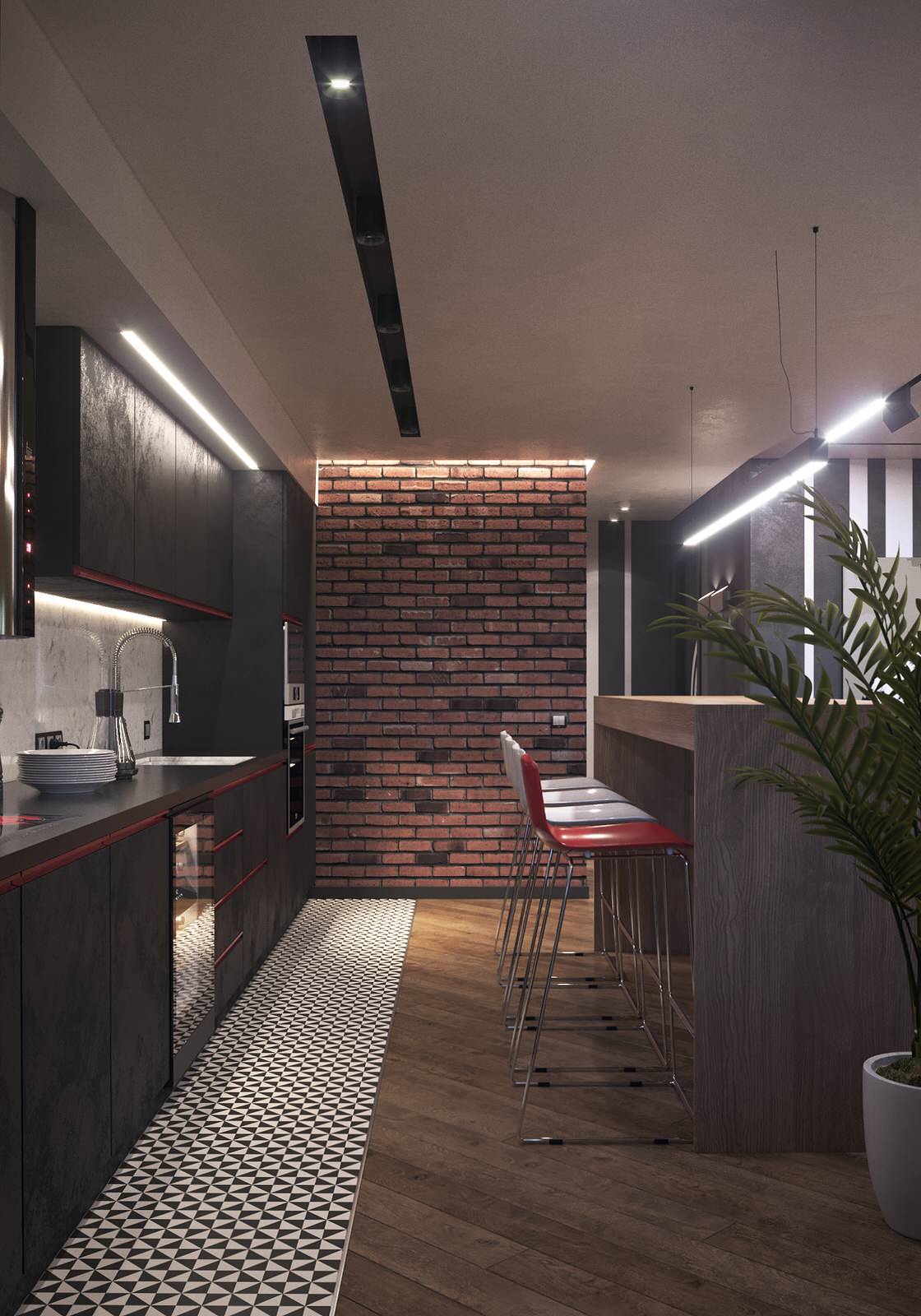 Дизайн проект 2-х комнатной  квартиры