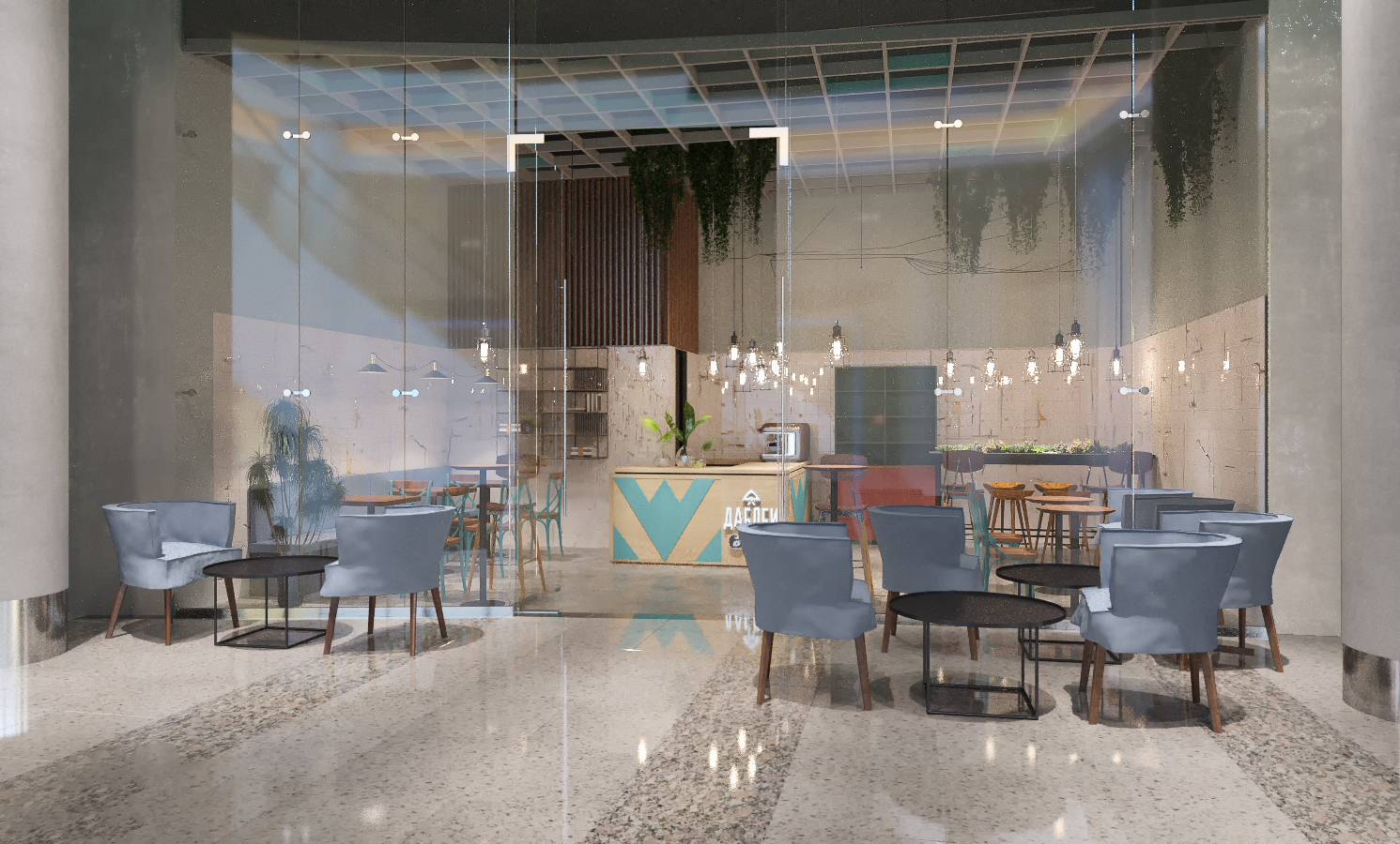 Кофейня Даблби в торговом центре в Москве