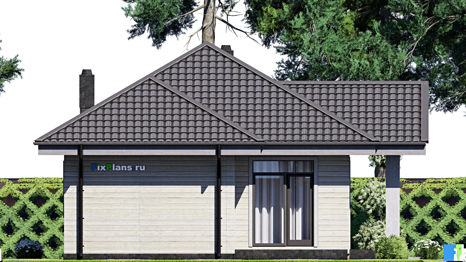 Проект одноэтажного дома 10х12м S81м2 F-17513