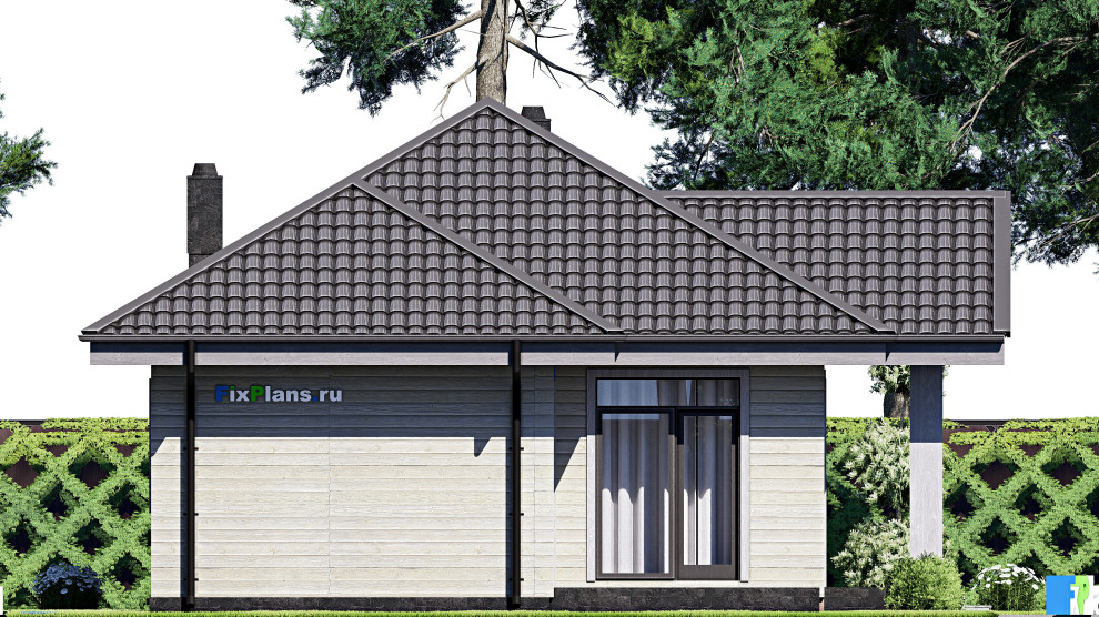 Проект одноэтажного дома 10х12м S81м2 F-17513