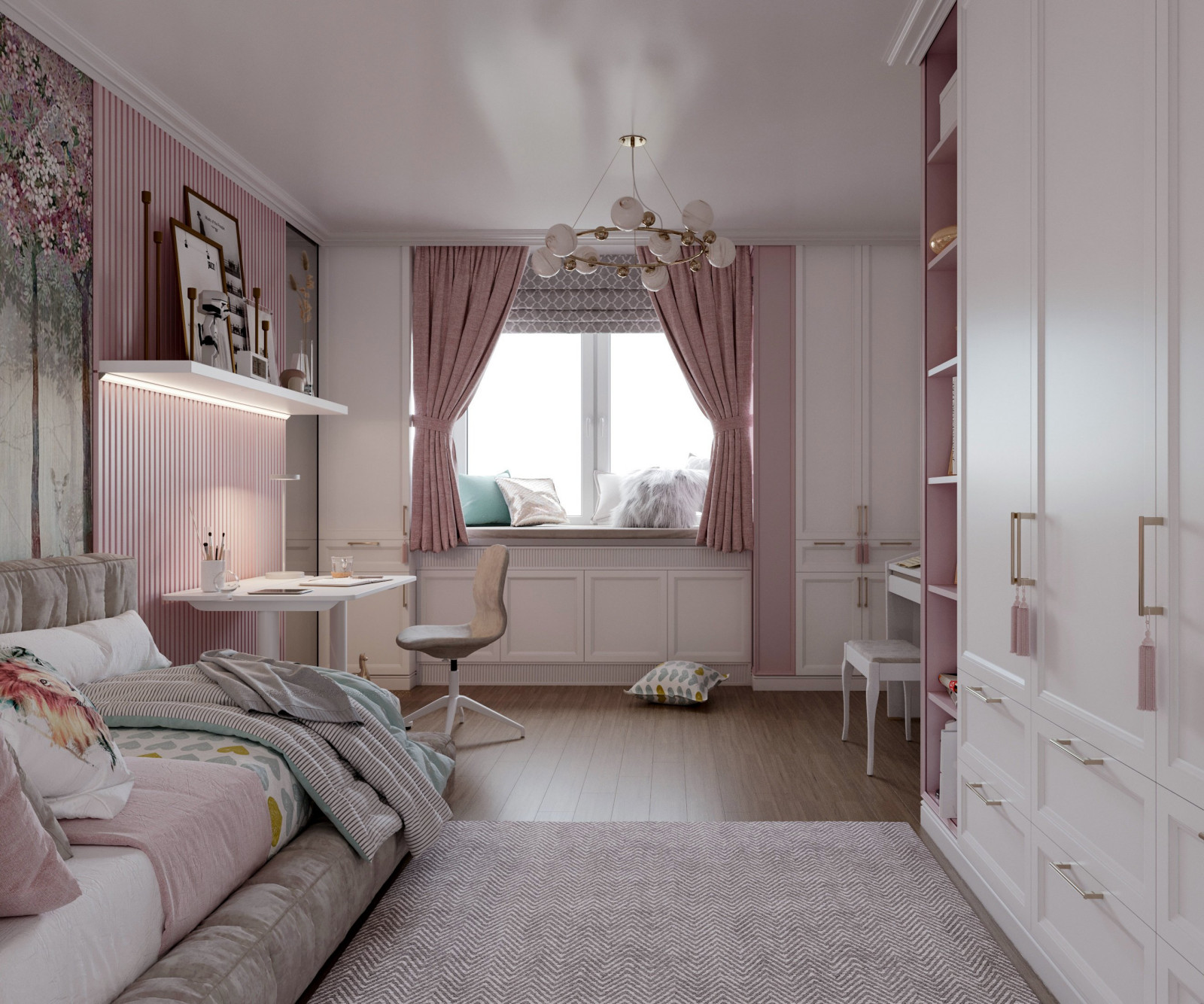 Дизайн проект квартиры "Пудра"