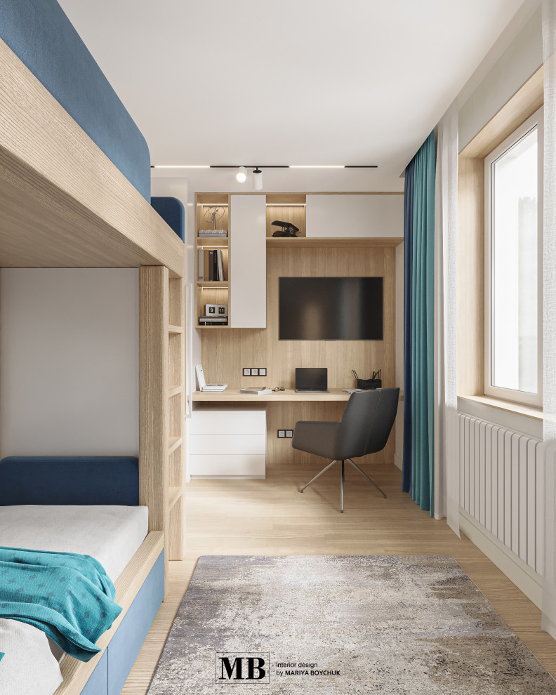 дизайн детской с 3-мя спальными местами