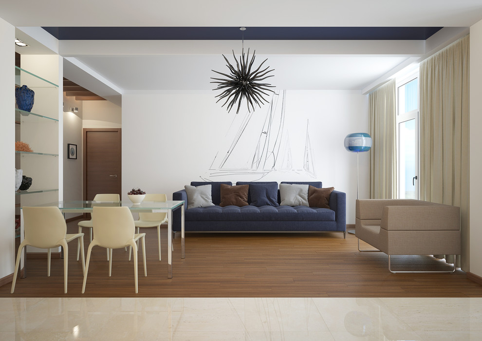 Дизайн-проект квартиры в морском стиле